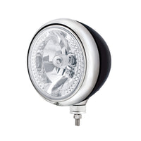 United Pacific - Black Guide 682-C Style Headlight H4 Bulb With 34 Amber or White LEDs