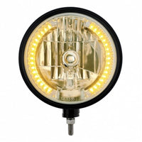 United Pacific - Black "Billet" Style Groove Headlight H4 Bulb With 34 Amber or White LED