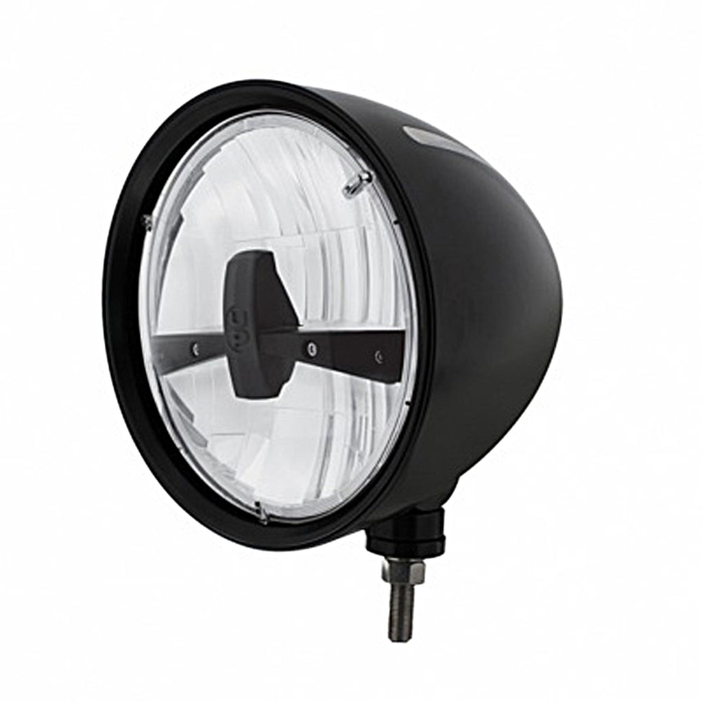 United Pacific - Black "Billet" Style Groove Headlight 5 LED Bulb (Blackout or Chrome)