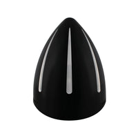 Black "Billet" Style Groove Headlight With Visor 9007 Bulb With Amber or White LED Halo Rim