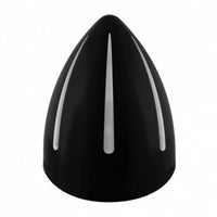 United Pacific - Black "Billet" Style Groove Headlight With Visor 5 LED Bulb (Blackout or Chrome)