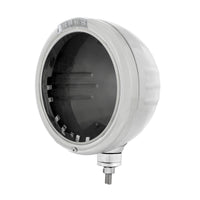 Stainless Steel Classic Stripe Headlight No Bulb With LED Signal (Amber or Clear Lens)