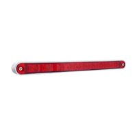 United Pacific - 10 LED 9" Split Turn Function Light Bar With Bezel - Red LED/Red Lens