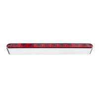 United Pacific - 10 LED 9" Split Turn Function Light Bar With Bezel - Red LED/Red Lens