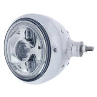 Stainless Steel Guide 682-C Style Headlight Assembly w/LED Headlight & Dual Color Position Light (Left or Right Hand Side)
