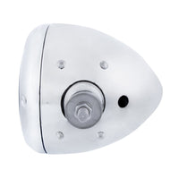 Stainless Steel Guide 682-C Style Headlight Assembly w Crystal Lens & 10 LEDs Position Light (Left or Right Hand Side)
