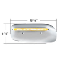 24 LED GloLight Rear Headlight Housing Cover For 2008-2023 Peterbilt 389 Amber LEDS (Driver or Passenger Side)