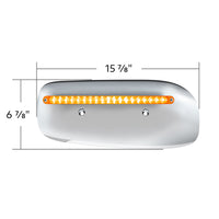 19 LED Rear Headlight Housing Cover For 2008-2023 Peterbilt 389 - Amber LEDs w Amber or Clear Lens (Driver or Passenger Side)