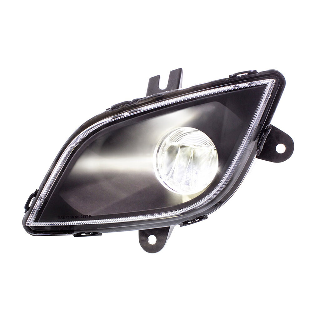 Black High Power LED Fog Light For 2018-2024 Freightliner Cascadia (Driver or Passenger Side)