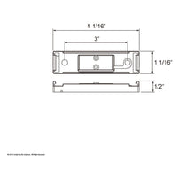 United Pacific - Black Mounting Bracket For Rectangular Fender Mount Light