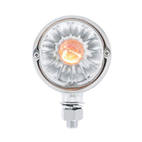 Chrome Double Face Housing With 2 Watermelon Glass Lens (Dark Amber or Clear Lens)