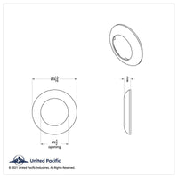 United Pacific - Chrome Twist-On Light Bezel For 2" or 4" Round Light Grommet