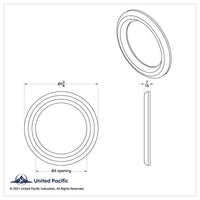 United Pacific - Chrome Twist-On Light Bezel For 2" or 4" Round Light Grommet