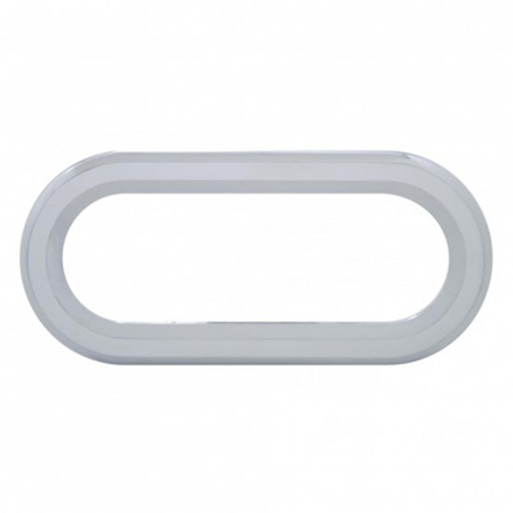 United Pacific - Chrome Twist-On Light Bezel For 6" Oval Light Grommet