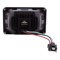 ULTRALIT - Heated 4" X 6" LED Headlight With Glass Lens & Aluminum Housing - High or Low Beam (Chrome or Black)