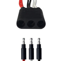 United Pacific - 150 Count 3-Prong Female Bullet Plugs Wire Harness Roll - 74' w/ 6" Lead Between Plugs