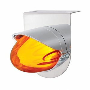 Stainless Steel Bracket w/ 9 LED Dual Function GloLight Watermelon Grakon 1000 Light & Visor - Amber LEDs (Amber or Clear Lens)