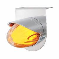Stainless Steel Bracket w/ 9 LED Dual Function GloLight Watermelon Grakon 1000 Light & Visor - Amber LEDs (Amber or Clear Lens)