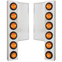 United Pacific - Front Air Cleaner Kit w/ 12 x 2" Flat Light & Grommet For Freightliner