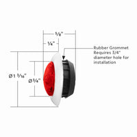LED Single Function ArcBlast 3/4" Mini Clearance/Marker Light - Red LEDs (Red or Clear Lens)