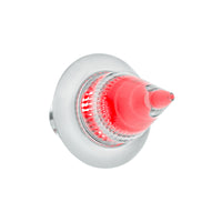 4 LED Dual Function 3/4" Mini Spike Clearance/Marker Light With Stainless Steel Bezel - Amber, Red, Blue or White (Clear Lens)