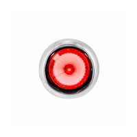 4 LED Dual Function 3/4" Mini Spike Clearance/Marker Light With Stainless Steel Bezel - Amber, Red, Blue or White (Clear Lens)