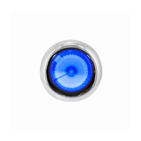 4 LED Dual Function 3/4" Mini Spike Clearance/Marker Light With Stainless Steel Bezel - Amber, Red, Blue or White (Clear Lens)