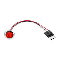 4 LED Dual Function 3/4" Mini Watermelon Clearance/Marker Light - Red LEDs (Red Lens)