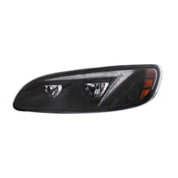 Chrome or Black LED Headlight With Color Changing Position Light Bar For Peterbilt 386 (2005-2015) & 387 (199-2010) (Driver or Passenger Side)