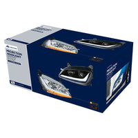 Chrome Projection Headlight With LED Position Light & Signal For 2012-2021 Peterbilt 579 (Driver or Passenger Side)