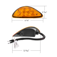 Black LED Projector Headlight With Rear Facing Turn Signal For International Durastar 2002-2018