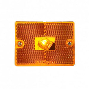 United Pacific - Rectangular Clearance/Marker Light w/ Reflex Lens (Amber or Black Base)