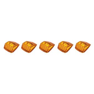 17 LED Reflector Square Cab Light (5-Pack) - Amber LEDs (Amber or Clear Lens)