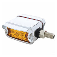 20 LED Dual Function Reflector Double Face Light w Visor - Horizontal Mount - Amber & Red LEDs (Amber & Red or Clear Lens)