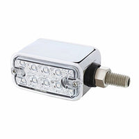 20 LED Dual Function Reflector Double Face Light - Horizontal Mount - Amber & Red LED (Amber & Red or Clear Lens)