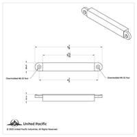 United Pacific - 5" 8 LED Light Strip With 2-Wire Connection (White)