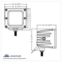 United Pacific - 4 High Power LED Work Light (Flood or Spot)