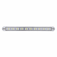 United Pacific - 10 LED 9" Auxiliary Light Bar With Bezel - White LEDs (Clear Lens)