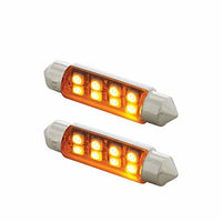 8 SMD High Power Micro LED 211-2 Dome Light Bulb - 2-Pack (Amber, Blue, Red or White)