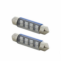 8 SMD High Power Micro LED 211-2 Dome Light Bulb - 2-Pack (Amber, Blue, Red or White)