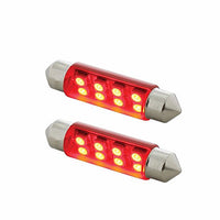 8 SMD High Power Micro LED 211-2 Dome Light Bulb - 2-Pack (Amber, Blue, Red or White)