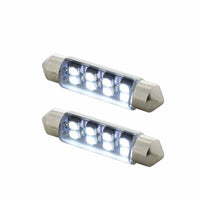 8 SMD High Power Micro LED 211-2 Dome Light Bulb - 2-Pack (Amber, Blue, Red or White)