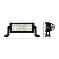 United Pacific - 12 High Power LED 7" Combo Light Bar - Competition Series