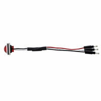 3 LED Dual Function 3/4" Mini Auxiliary/Utility Light With Bezel & Washer - Amber or Red LEDs (Amber, Red or Clear Lens)
