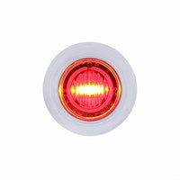 3 LED Dual Function 3/4" Mini Auxiliary/Utility Light With Bezel & Washer - Amber or Red LEDs (Amber, Red or Clear Lens)