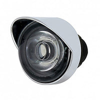 3 High Power LED 1" Clearance/Marker Light w/ Visor - Amber, Blue, Red or White LEDs (Clear Lens)