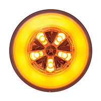 United Pacific - 18 LED 4" Round GloLight (Stop, Turn & Tail) - Amber or Red LEDs (Amber or Red Lens)