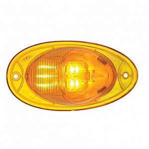 7 LED Turn Signal Light For 2008-2017 Freightliner Cascadia w/ Dome Lens - Amber LEDs (Amber or White Lens)