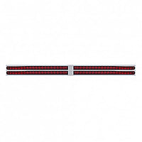 Chrome Top Mud Flap Plate With Four 19 LED 24" Reflector Light Bars - Red LEDs (Red or Clear Lens)