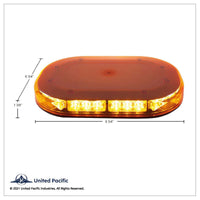 United Pacific - 30 High Power LED Micro Warning Light Bar - Amber LEDs (Amber Lens)